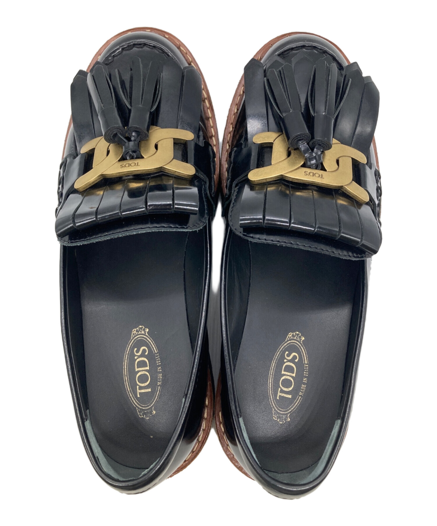 中古・古着通販】TOD'S (トッズ) タッセルローファー ブラック サイズ