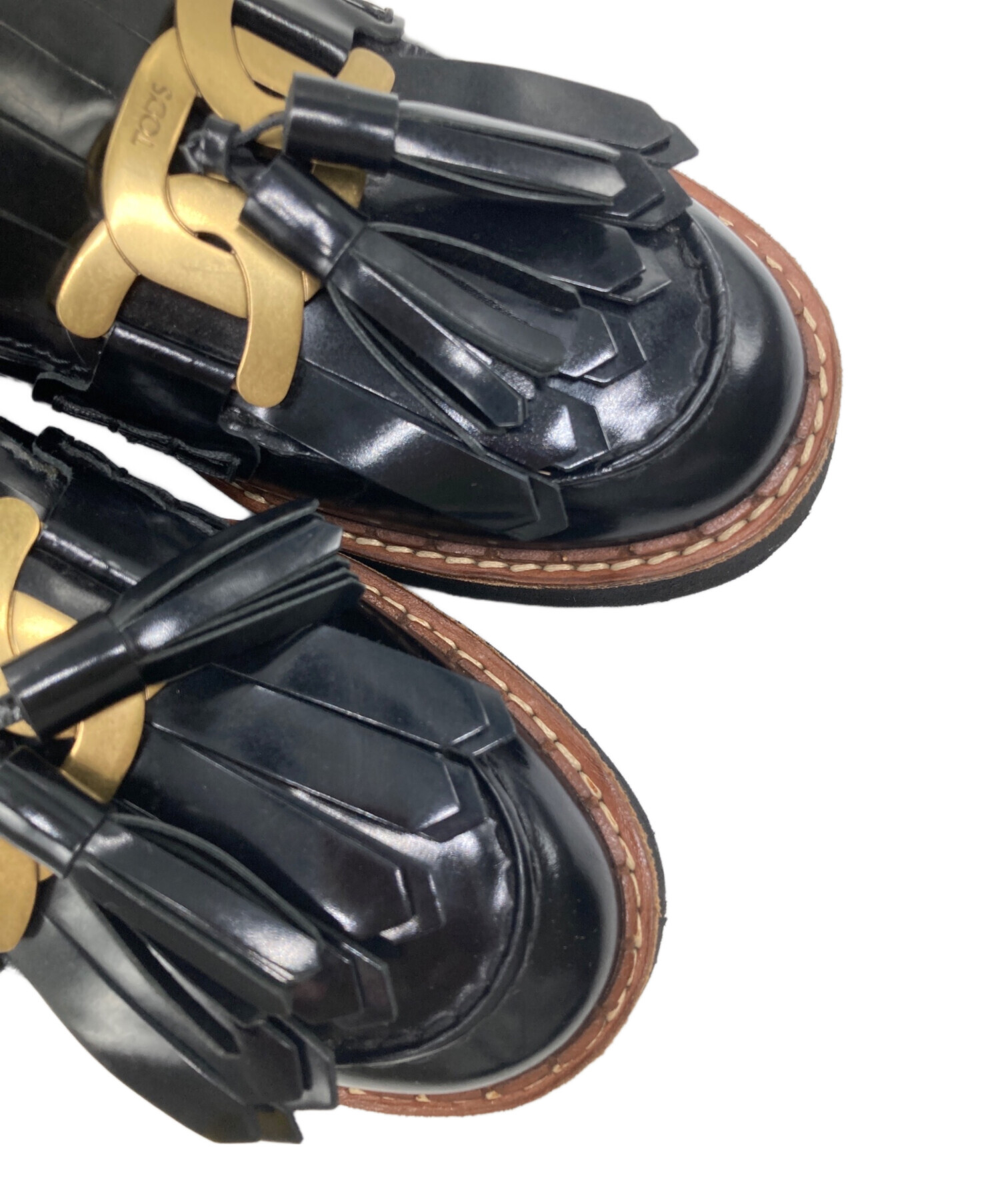 中古・古着通販】TOD'S (トッズ) タッセルローファー ブラック サイズ