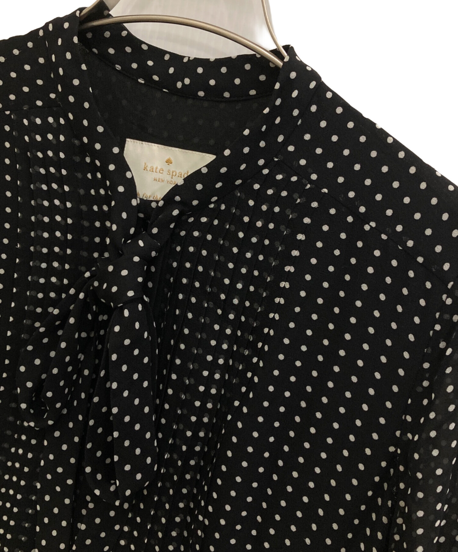 中古・古着通販】Kate Spade (ケイトスペード) 水玉柄シルクワンピース