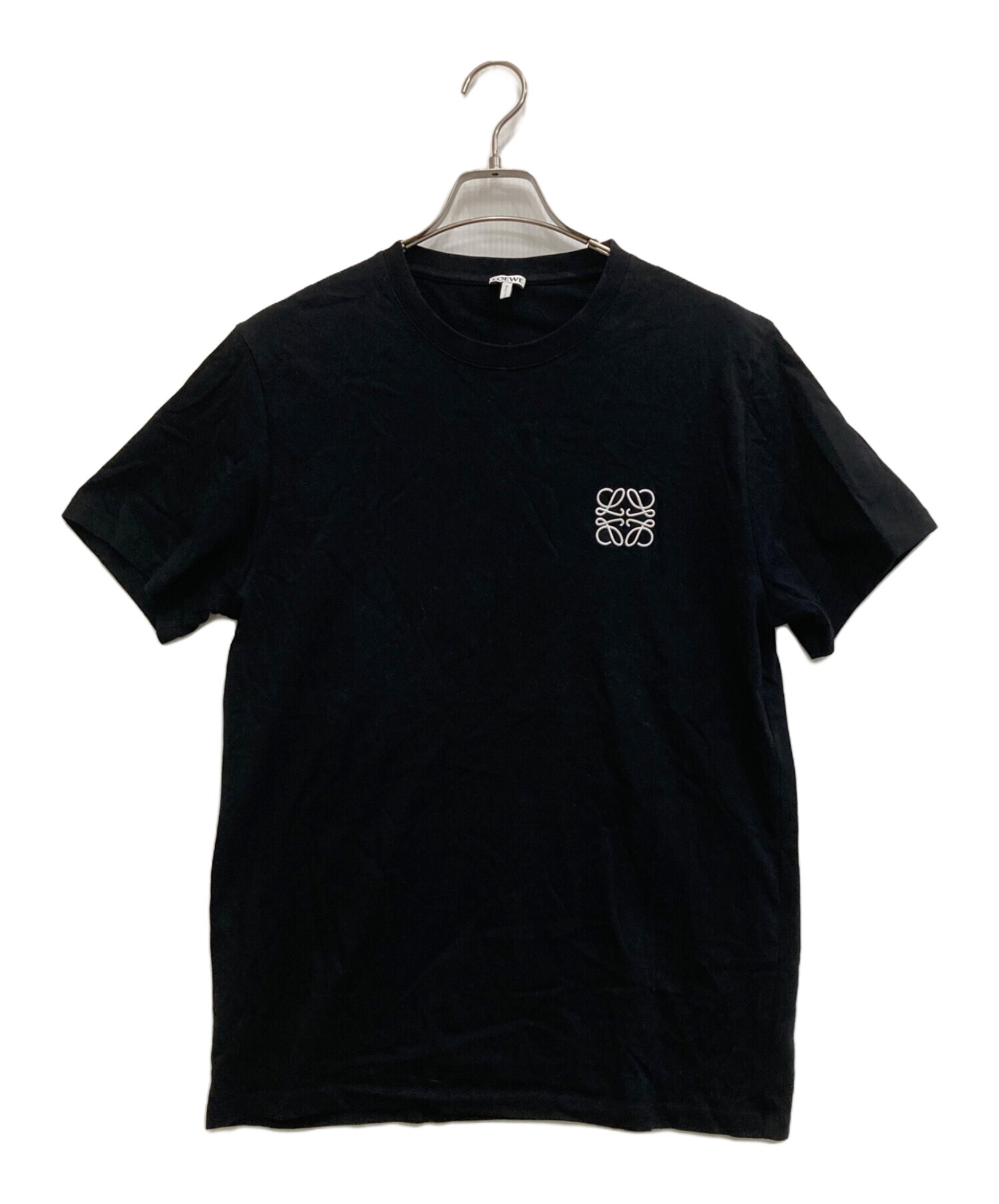 中古・古着通販】LOEWE (ロエベ) アナグラム刺繍Tシャツ ブラック