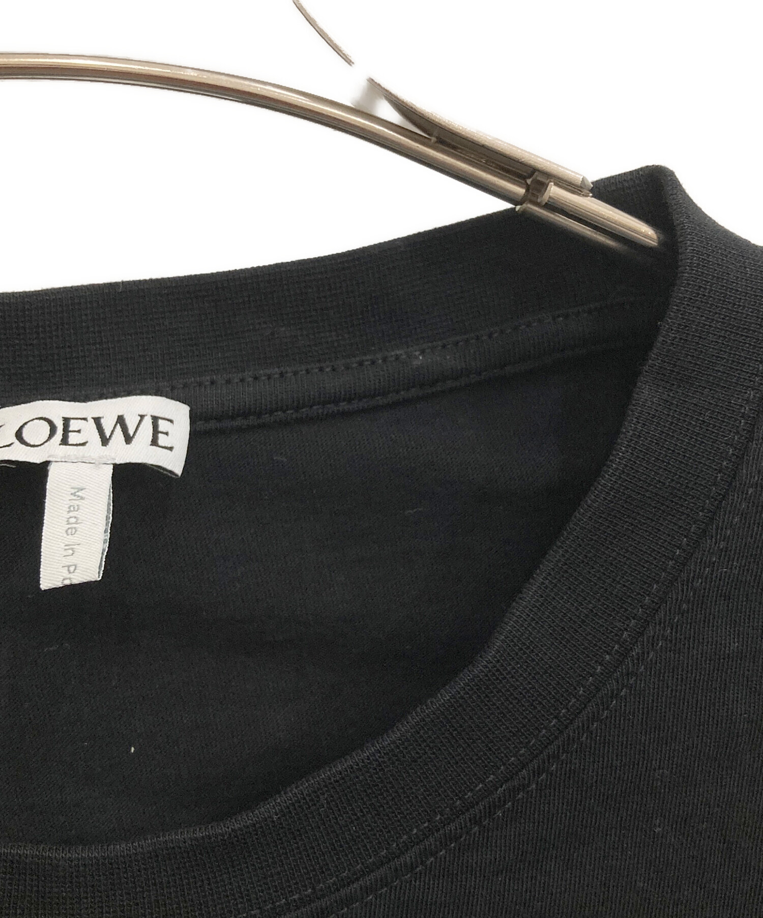 中古・古着通販】LOEWE (ロエベ) アナグラム刺繍Tシャツ ブラック