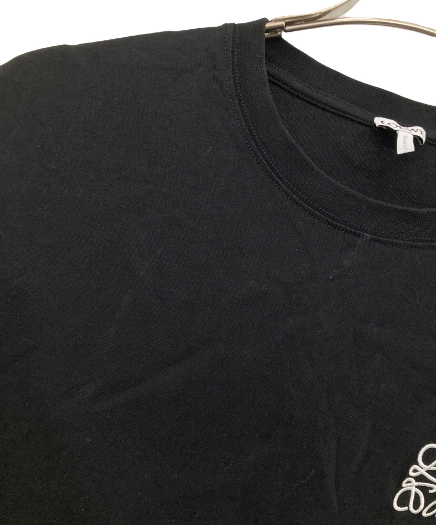 中古・古着通販】LOEWE (ロエベ) アナグラム刺繍Tシャツ ブラック
