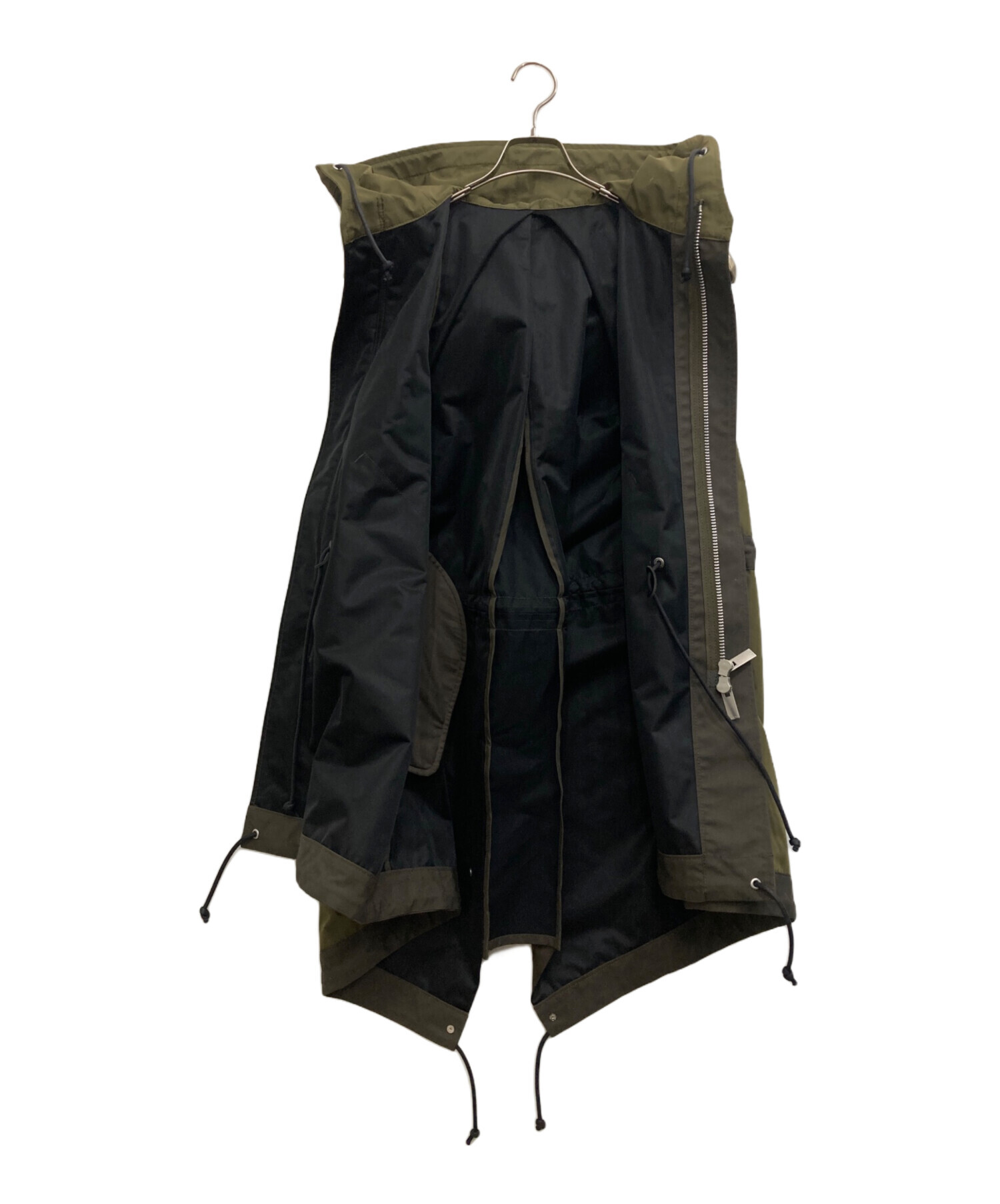 中古・古着通販】sacai (サカイ) Taffeta Hooded Vest オリーブ サイズ