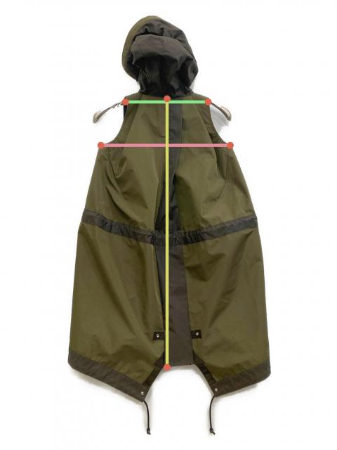 中古・古着通販】sacai (サカイ) Taffeta Hooded Vest オリーブ サイズ