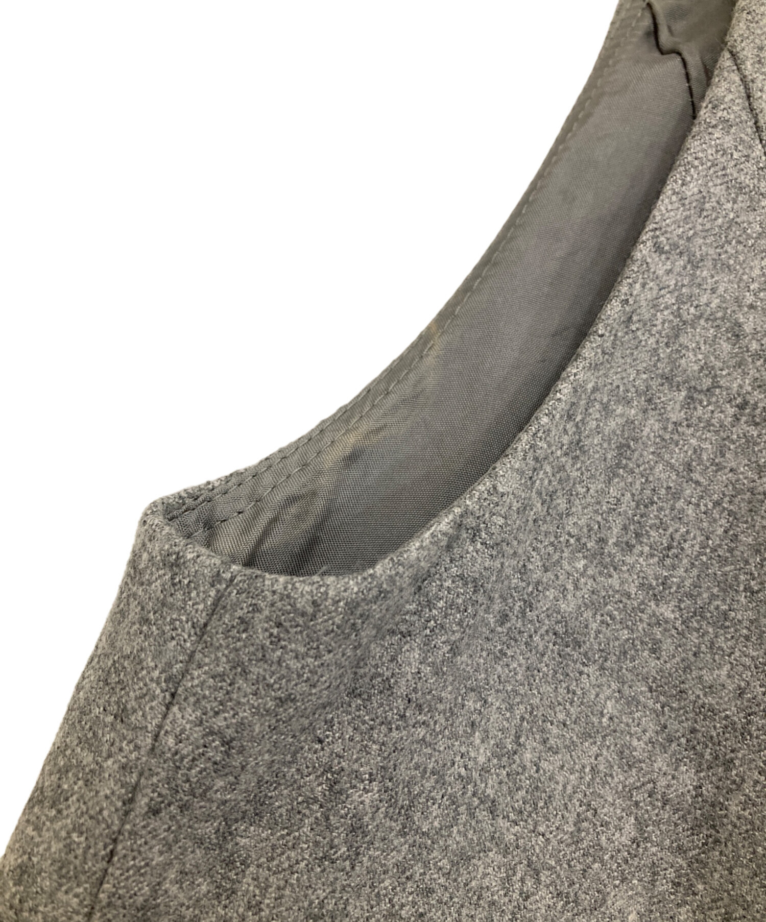 FOXEY NEW YORK ノースリーブワンピース グレー 中古・古着通販】FOXEY (フォクシー) ノースリーブワンピース グレー