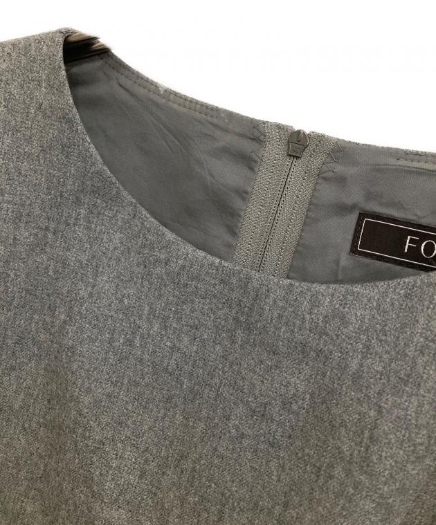 中古・古着通販】FOXEY (フォクシー) ノースリーブワンピース グレー