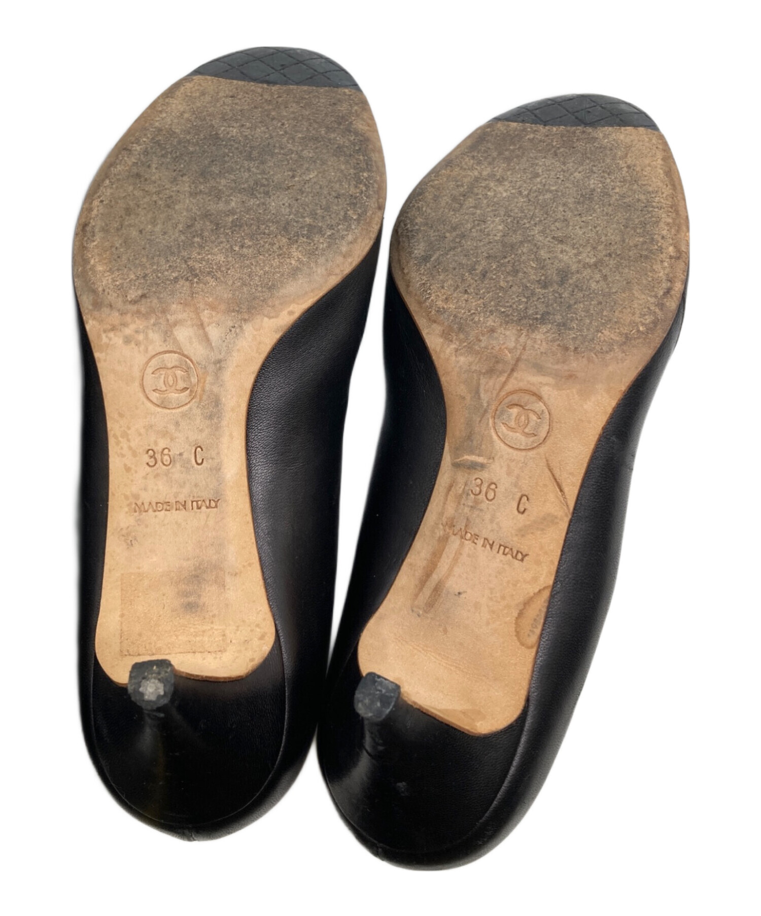 シャネル CHANEL パンプス ヒール ココマーク ミュール 黒 36 中古・古着通販】CHANEL (シャネル) ココマークハイヒールパンプス