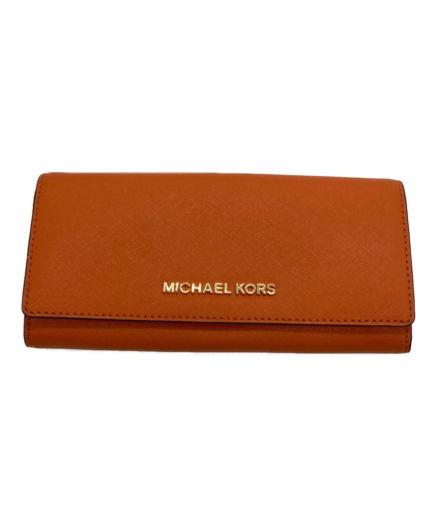中古・古着通販】MICHAEL KORS (マイケルコース) 長財布 オレンジ 
