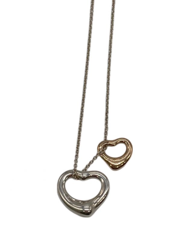 Tiffany　オープンハート　コンビ　ネックレス　Ag925　Au750 中古・古着通販】TIFFANY & Co. (ティファニー) オープンハート
