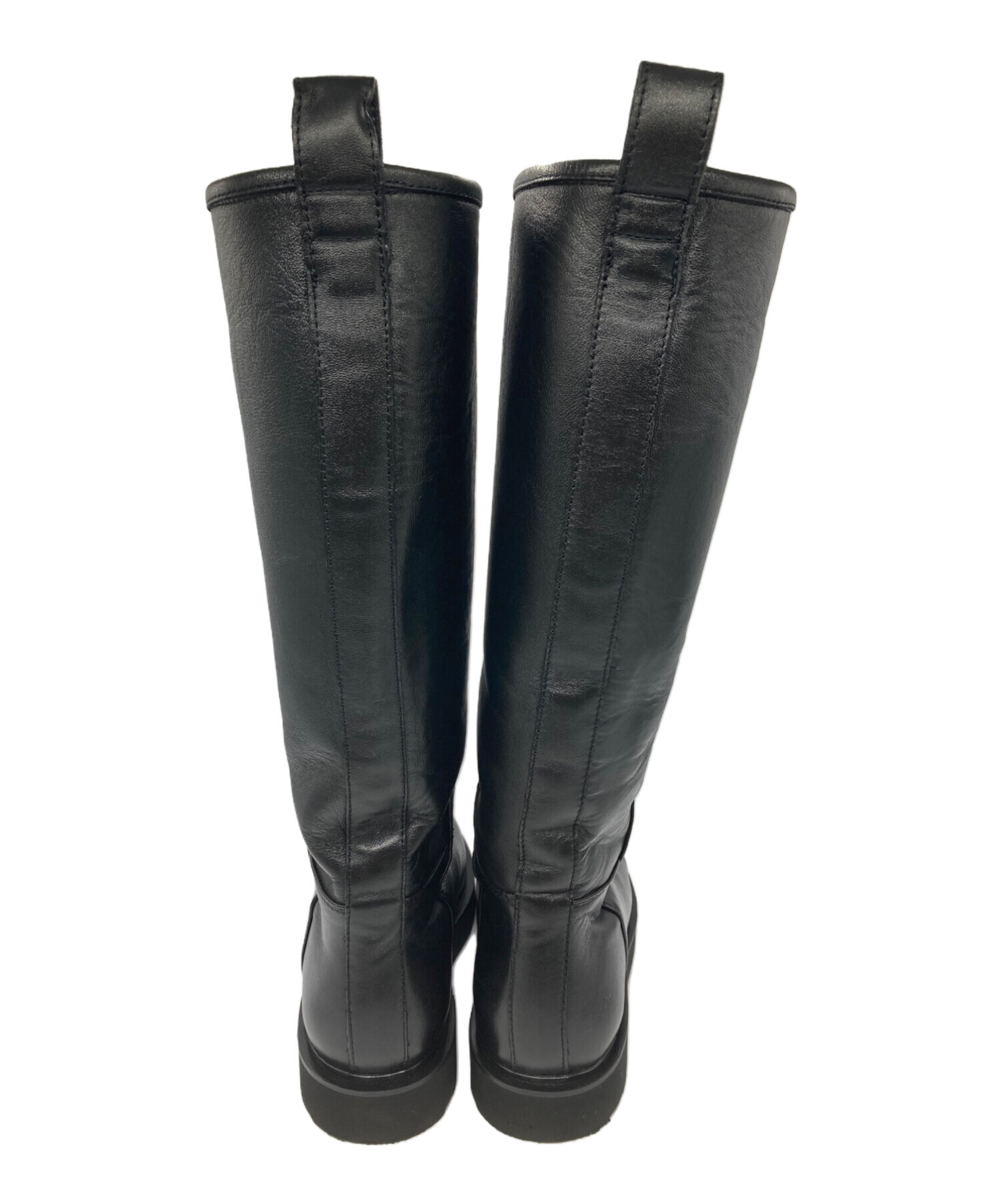 中古・古着通販】Caminando (カミナンド) レザーロングブーツ ブラック