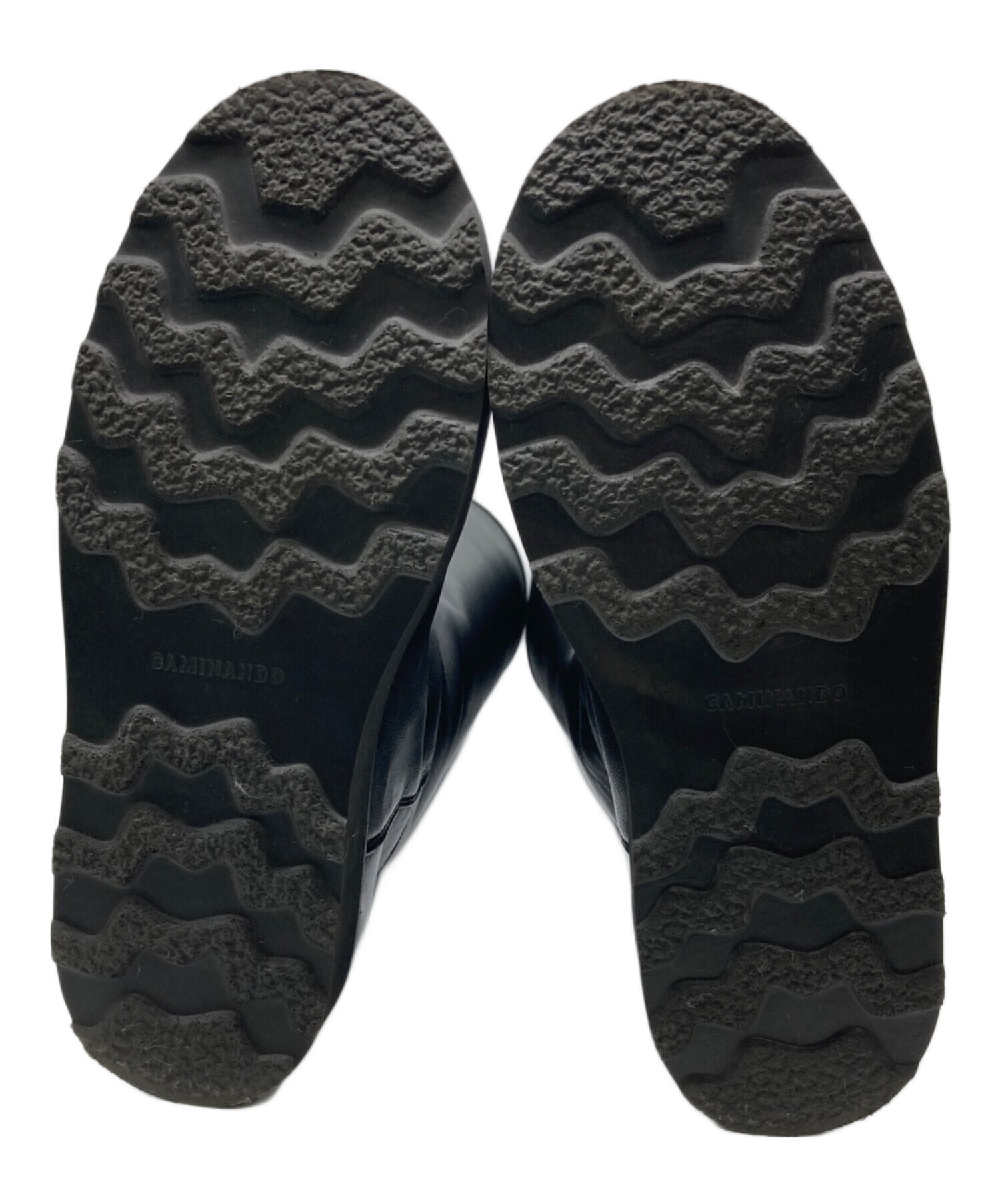 中古・古着通販】Caminando (カミナンド) レザーロングブーツ ブラック