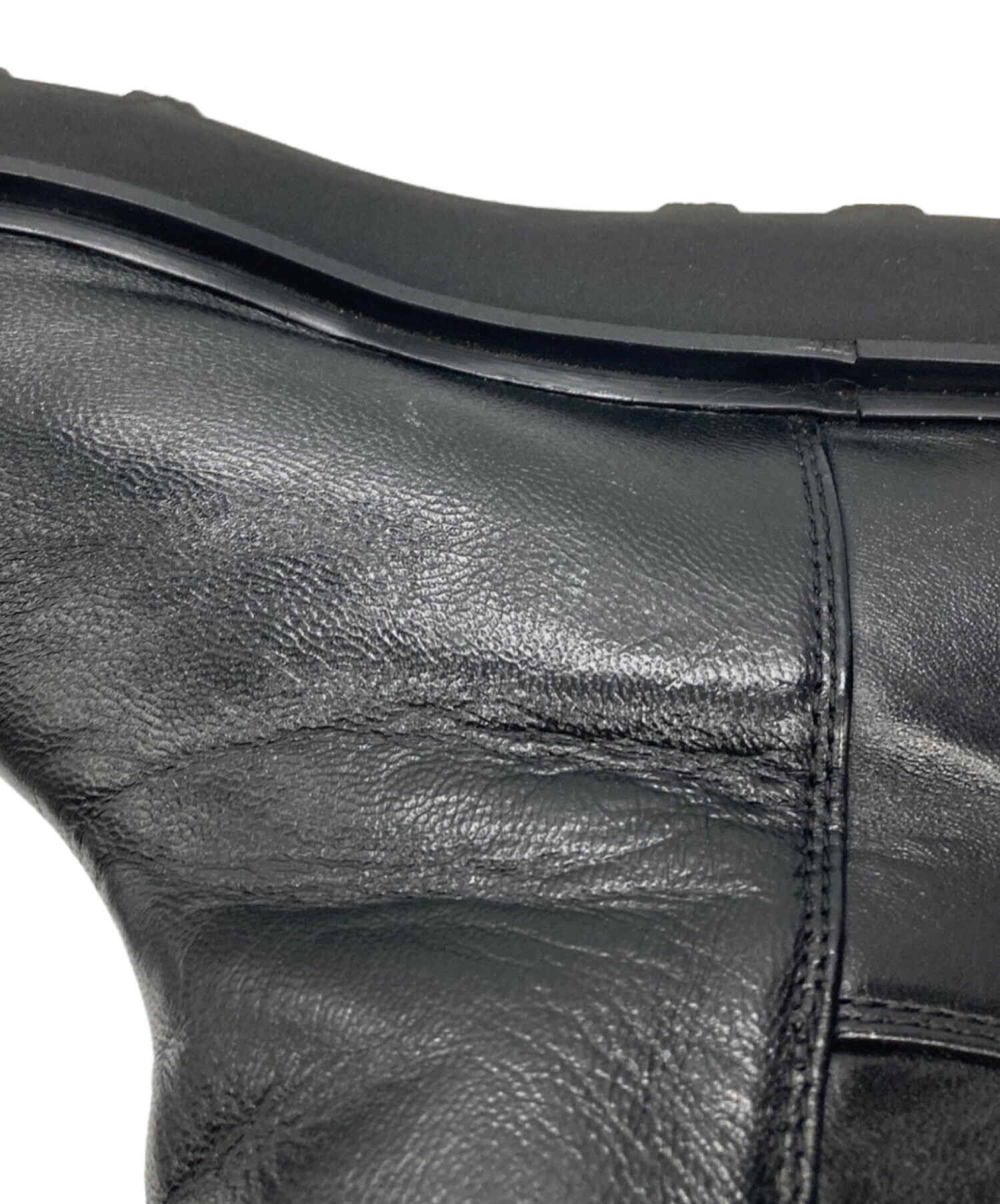 中古・古着通販】Caminando (カミナンド) レザーロングブーツ ブラック