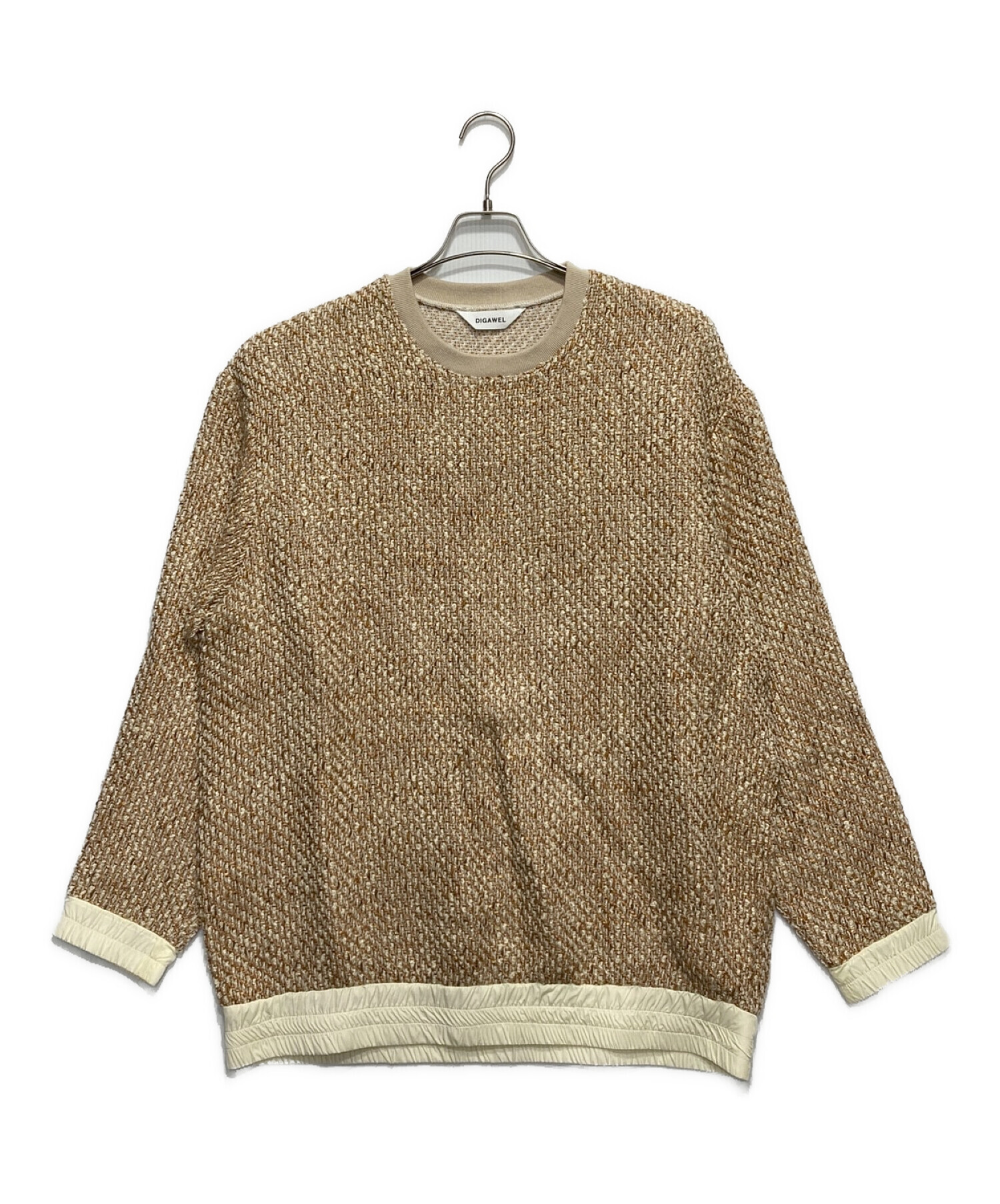 中古・古着通販】digawel (ディガウェル) 切替ニット ブラウン サイズ