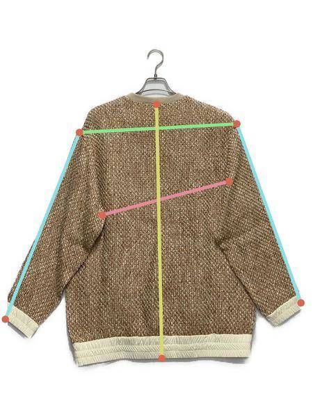 中古・古着通販】digawel (ディガウェル) 切替ニット ブラウン サイズ