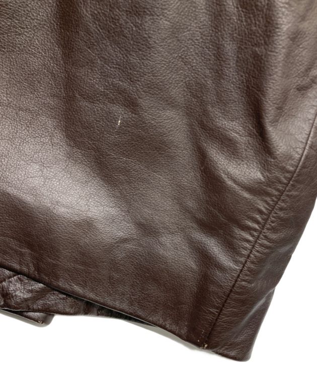 中古・古着通販】GAP (ギャップ) オールドレザージャケット ブラウン