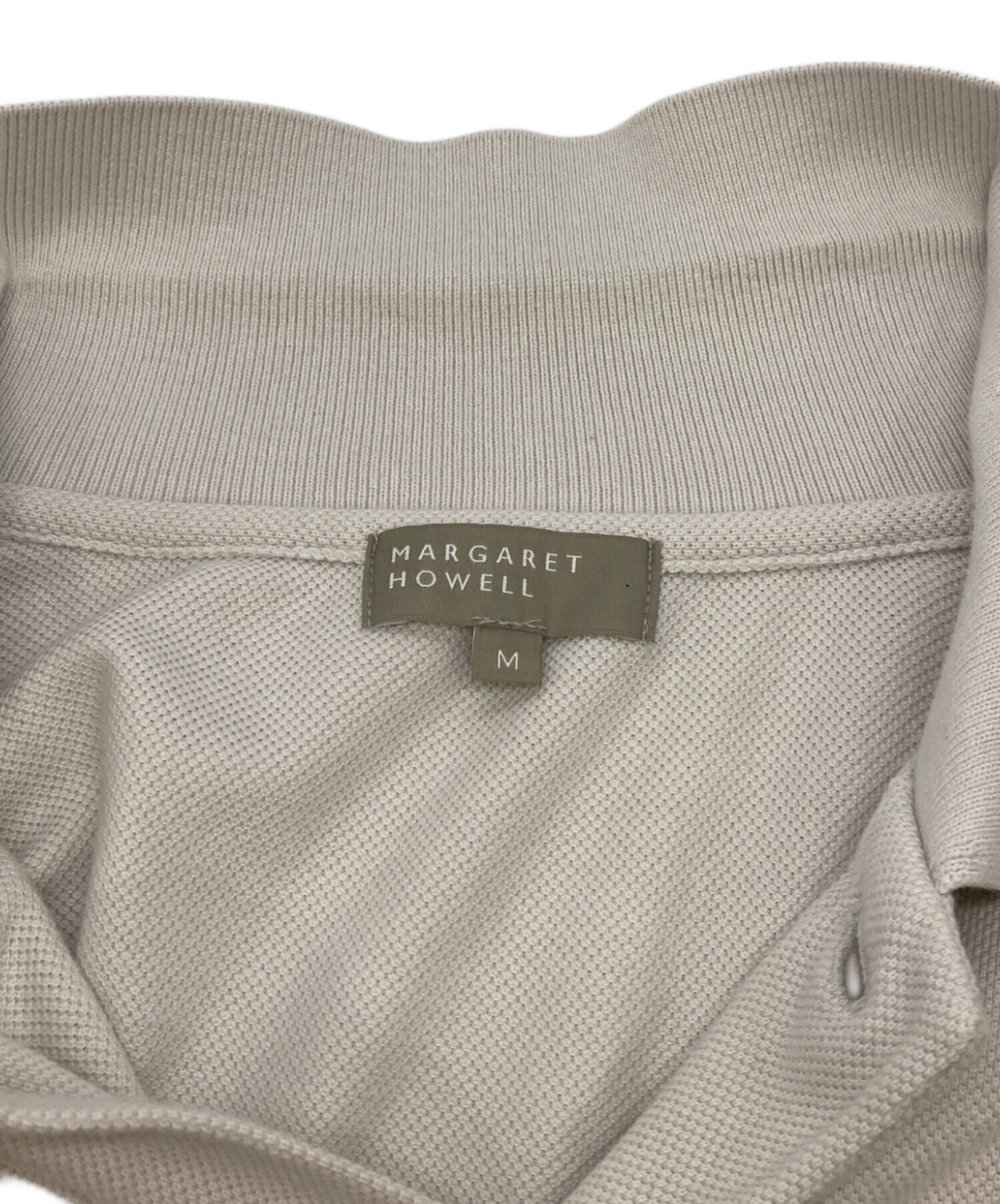 MARGARET HOWELL ベージュ ポロシャツ M 中古・古着通販】MARGARET HOWELL (マーガレットハウエル) ポロシャツ