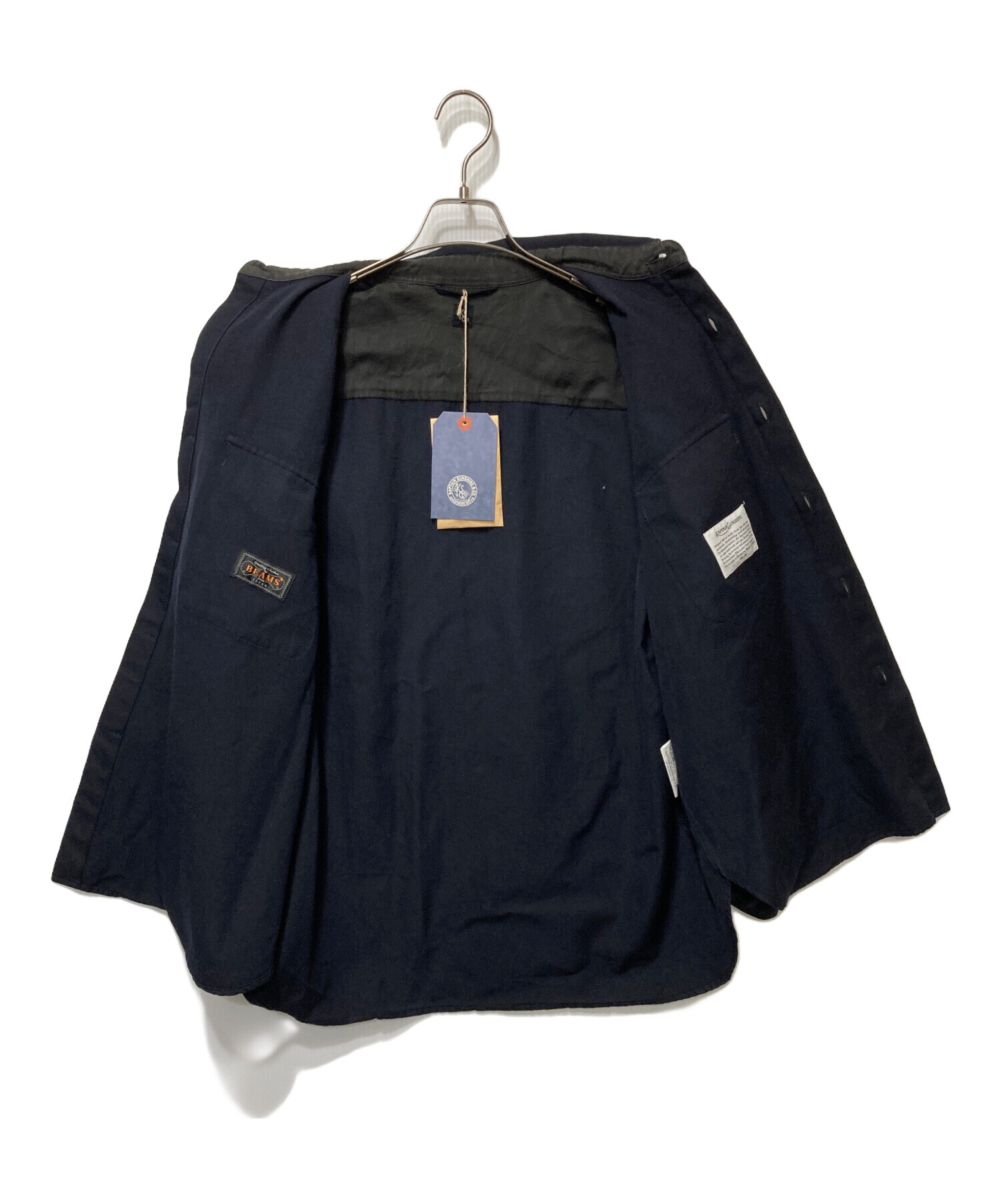 キャプテンサンシャイン ウールフランネルC.P.Oシャツ 36ネイビー ビームス キャプテンサンシャイン ウールフランネルC.P.Oシャツ 36ネイビー