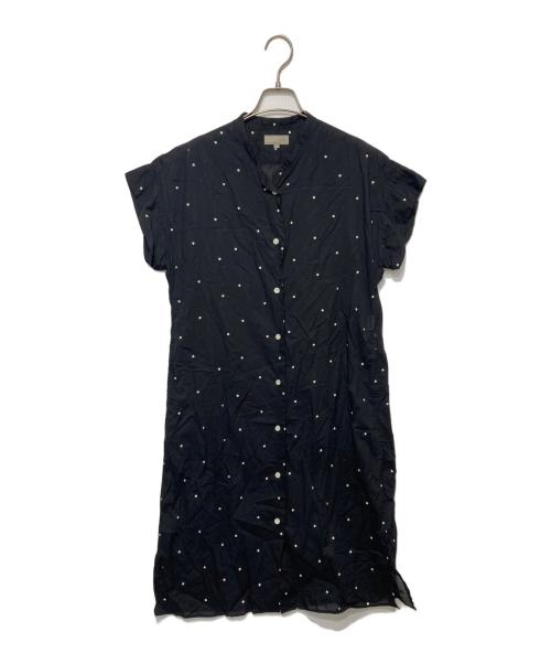 【美品】マーガレットハウエル　シアーシャツワンピース　プリーツ　黒 3076000522399335_01_7247w.jpeg