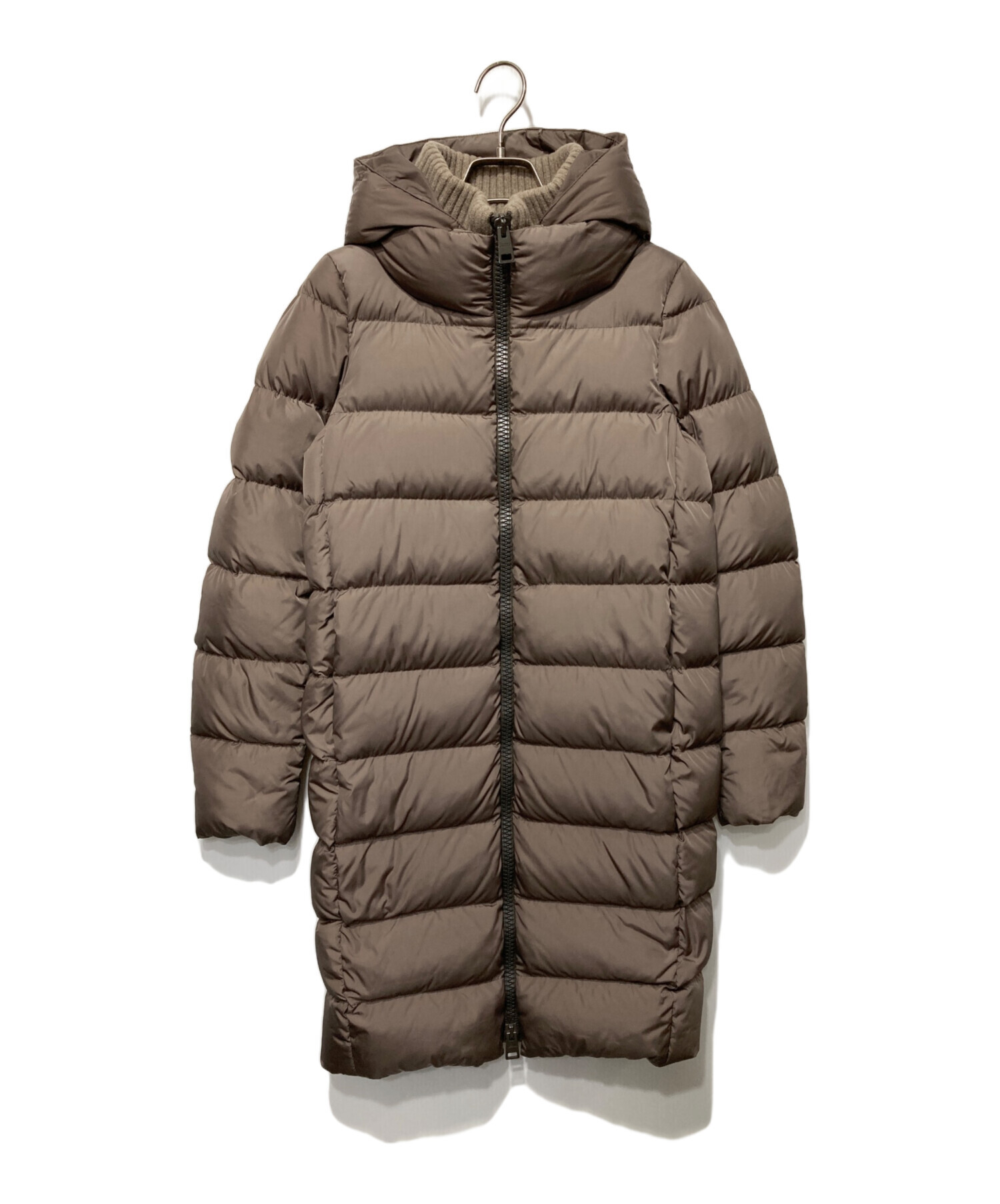 最終値引　美品　高級　ヘルノ　ダウンコート リバーシブル　ブラウン系　ブラック 中古・古着通販】HERNO (ヘルノ) ダウンコート ブラウン サイズ:38