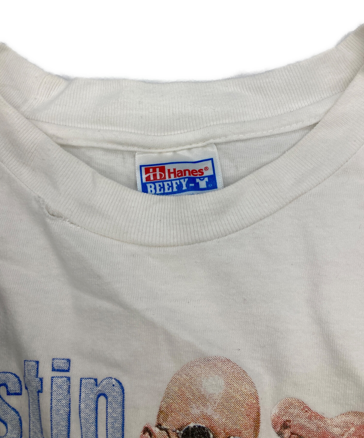 中古・古着通販】Hanes (ヘインズ) プリントTシャツ ホワイト サイズ:L 