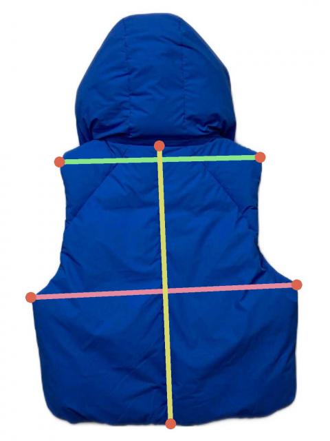 中古・古着通販】KHY (カイ) デザインダウンベスト ブルー サイズ:XS