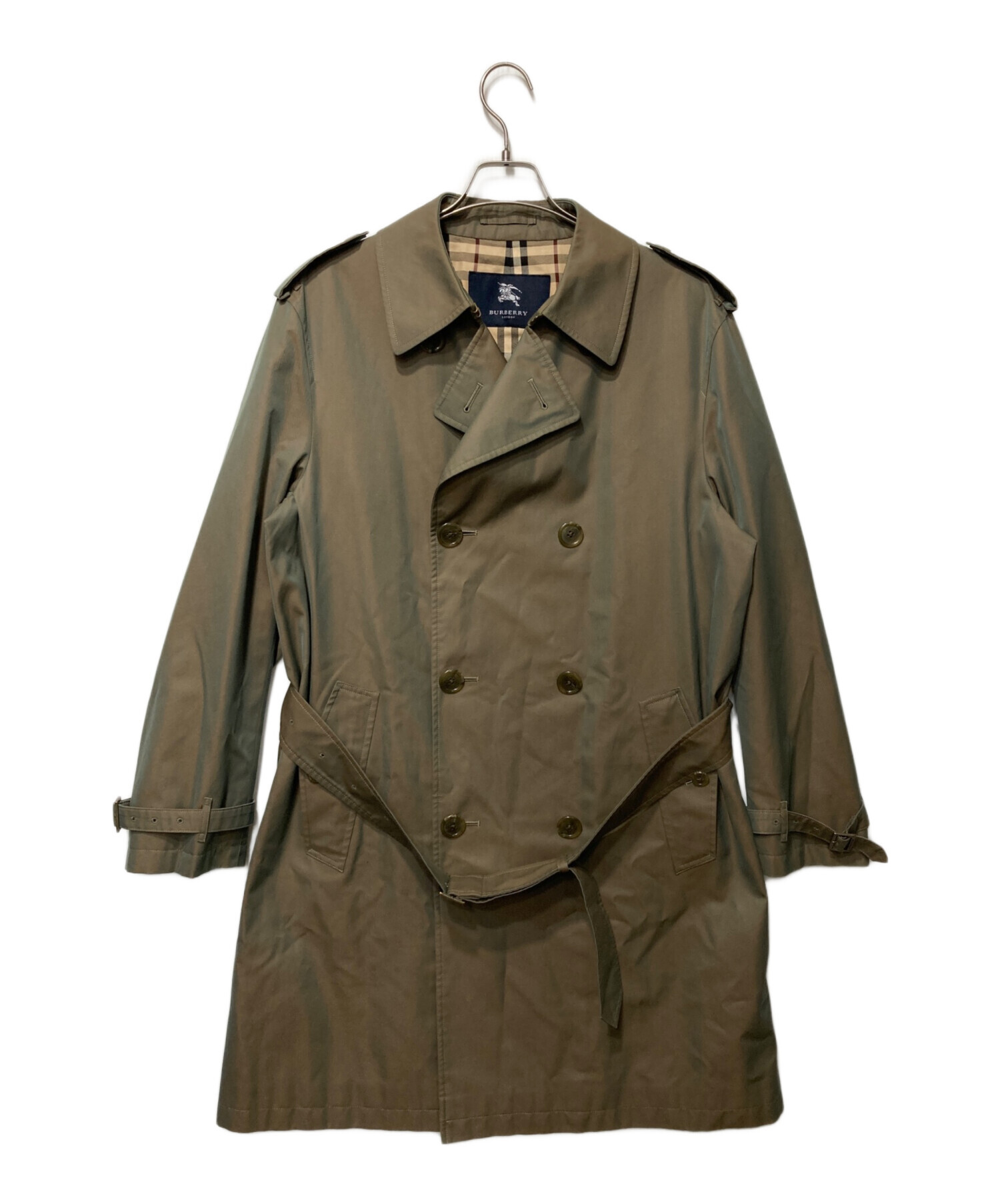 Burberry トレンチコート 玉虫色 ブランド古着】玉虫色 トレンチコート