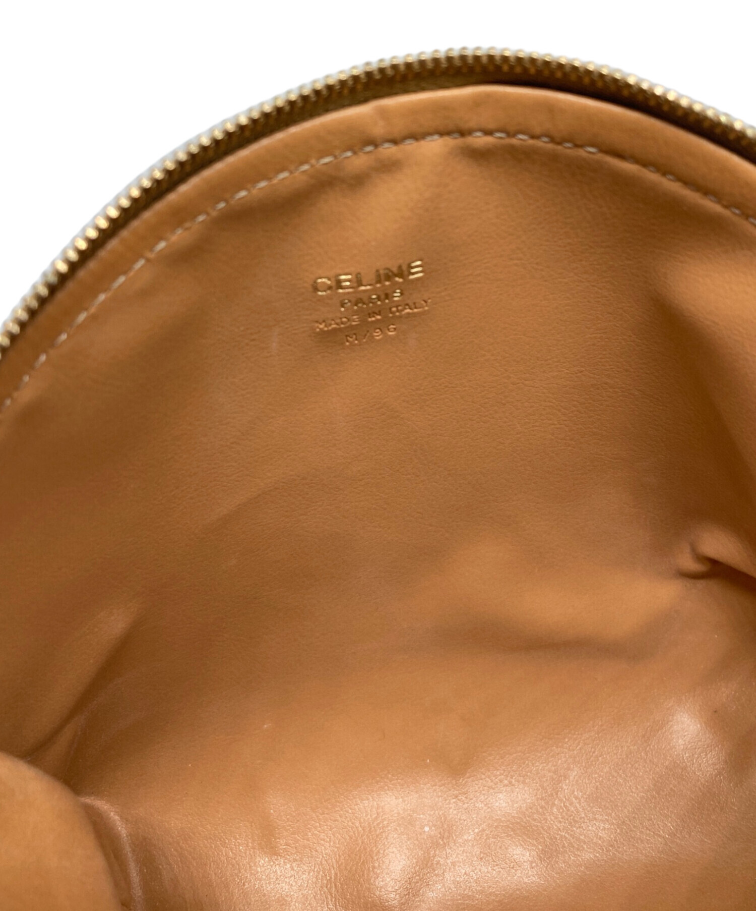 M04/077 CELINE セリーヌ ポーチ がま口 マカダム柄 総柄 中古・古着通販】CELINE (セリーヌ) オールドマカダム柄ポーチ