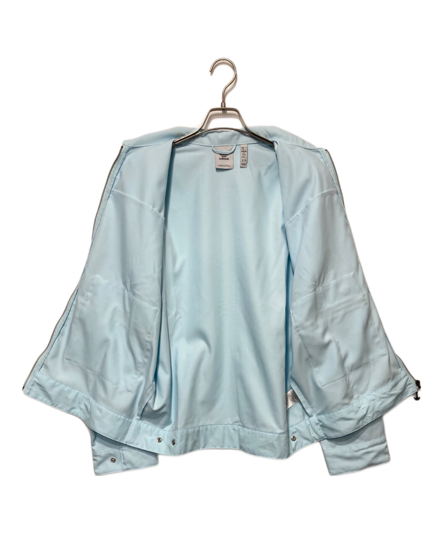 adidas ブルーグレー ジップアップジャケット　古着 adidas ブルーグレー ジップアップジャケット 古着 中古・古着通販