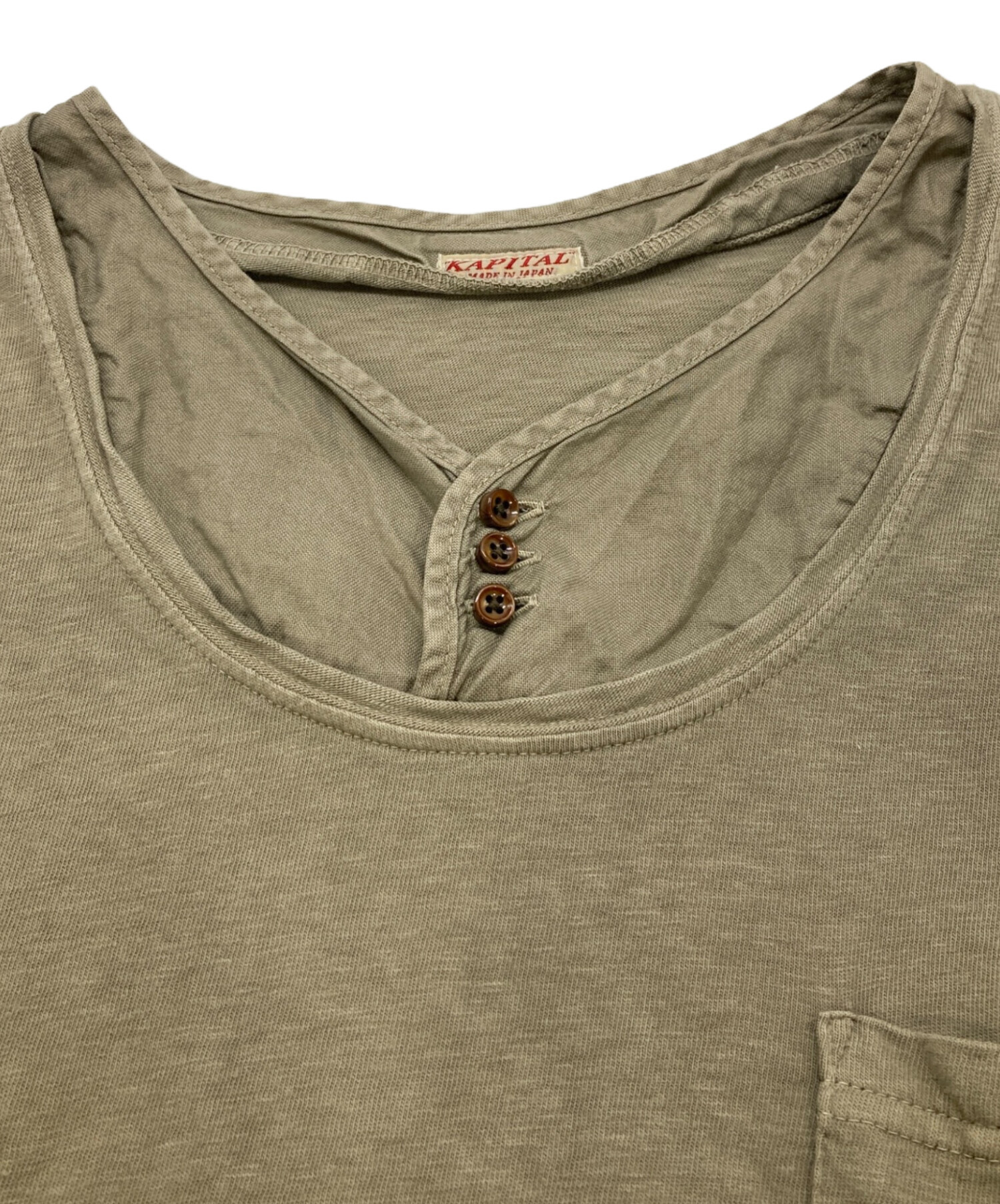 中古・古着通販】KAPITAL (キャピタル) 天竺ルイスTシャツ オリーブ 