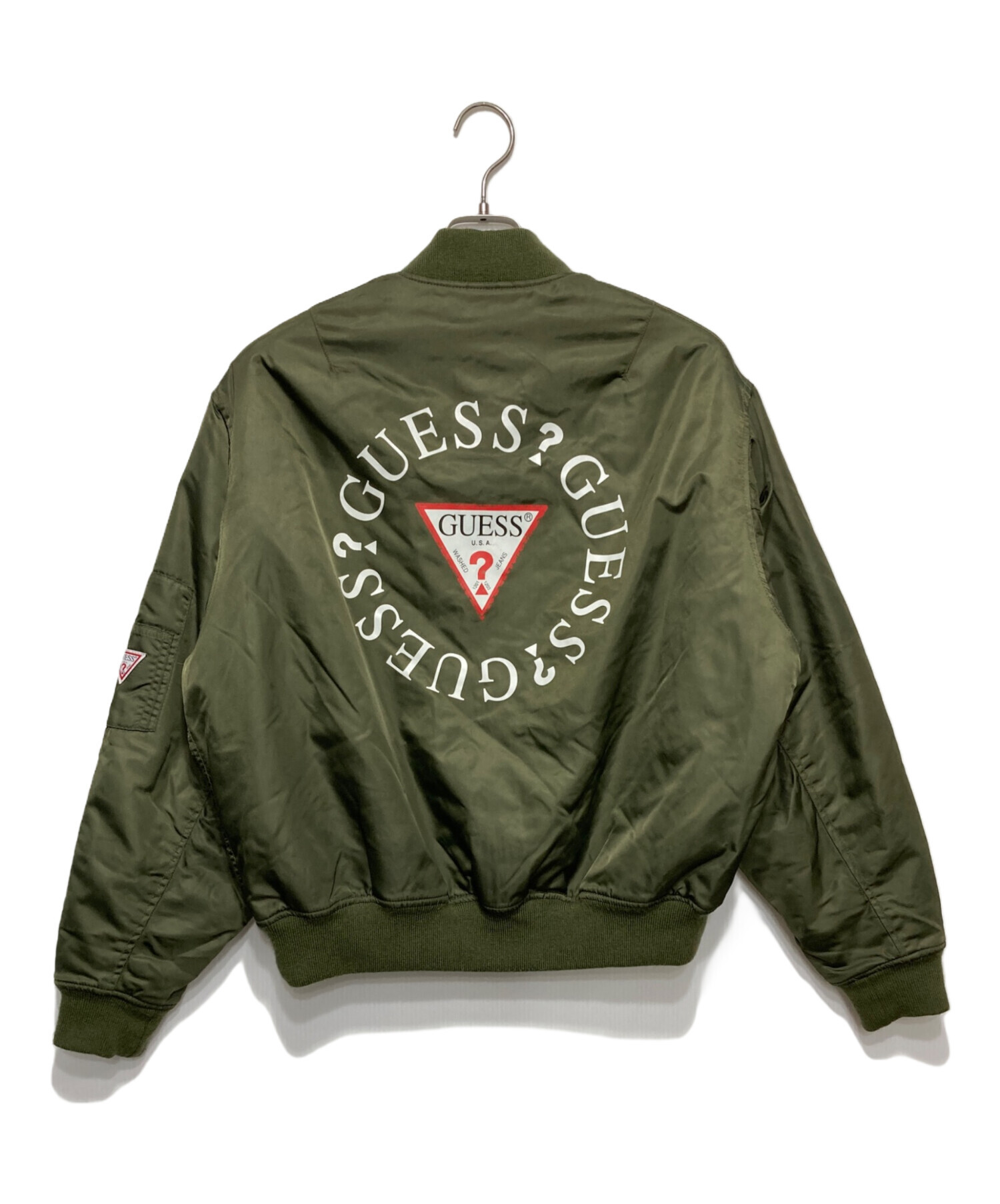 中古・古着通販】GUESS (ゲス) MA-1ジャケット オリーブ サイズ:XS 