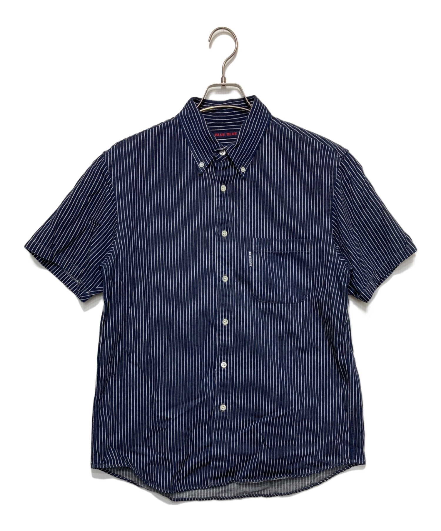 中古・古着通販】BLUE BLUE (ブルーブルー) ヒッコリーストライプ半袖