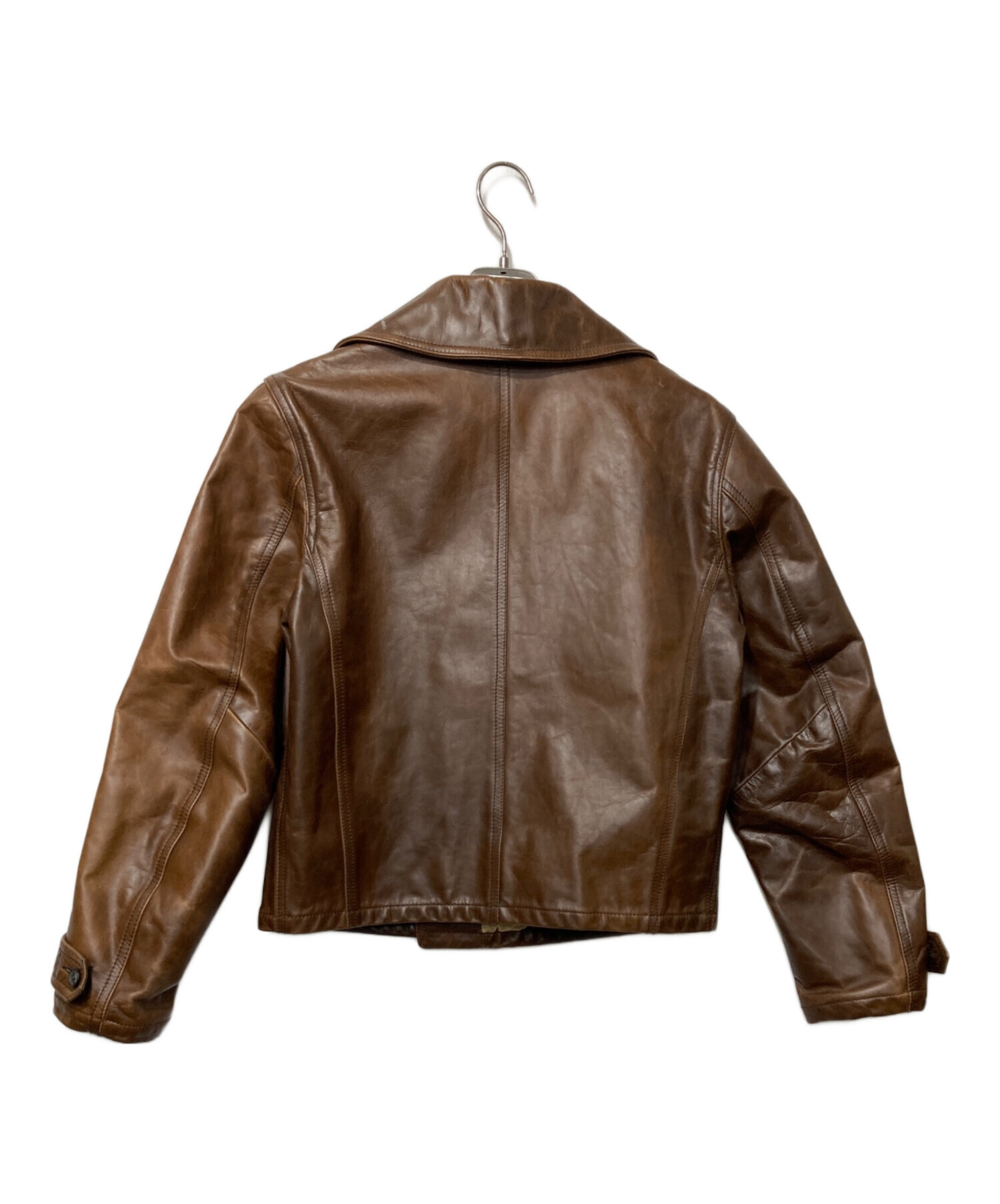 ARMANI COLLEZIONI レザージャケット ブラウン アルマーニ 50 中古・古着通販】EMPORIO ARMANI (エンポリオアルマーニ) 裏