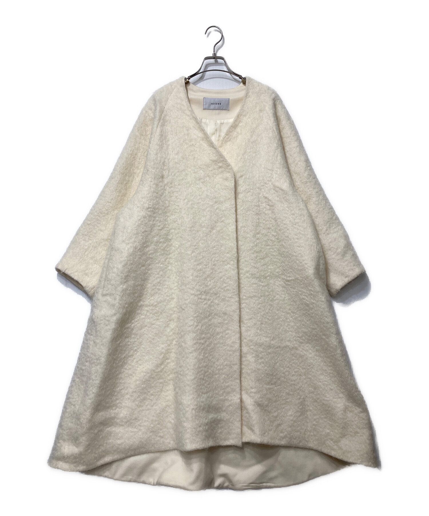 中古・古着通販】ADORE (アドーア) シャギーモヘヤコート アイボリー