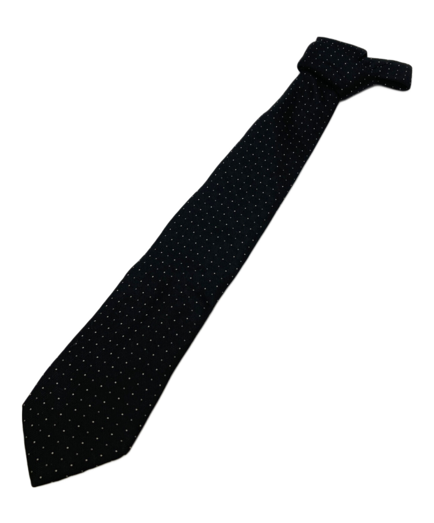 中古・古着通販】PRADA (プラダ) シルクドットネクタイ ブラック
