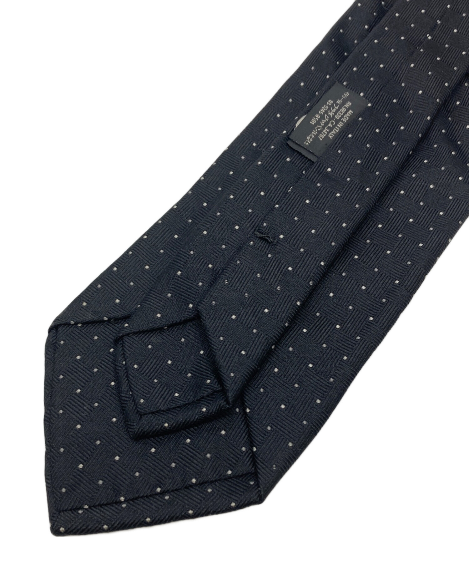 中古・古着通販】PRADA (プラダ) シルクドットネクタイ ブラック