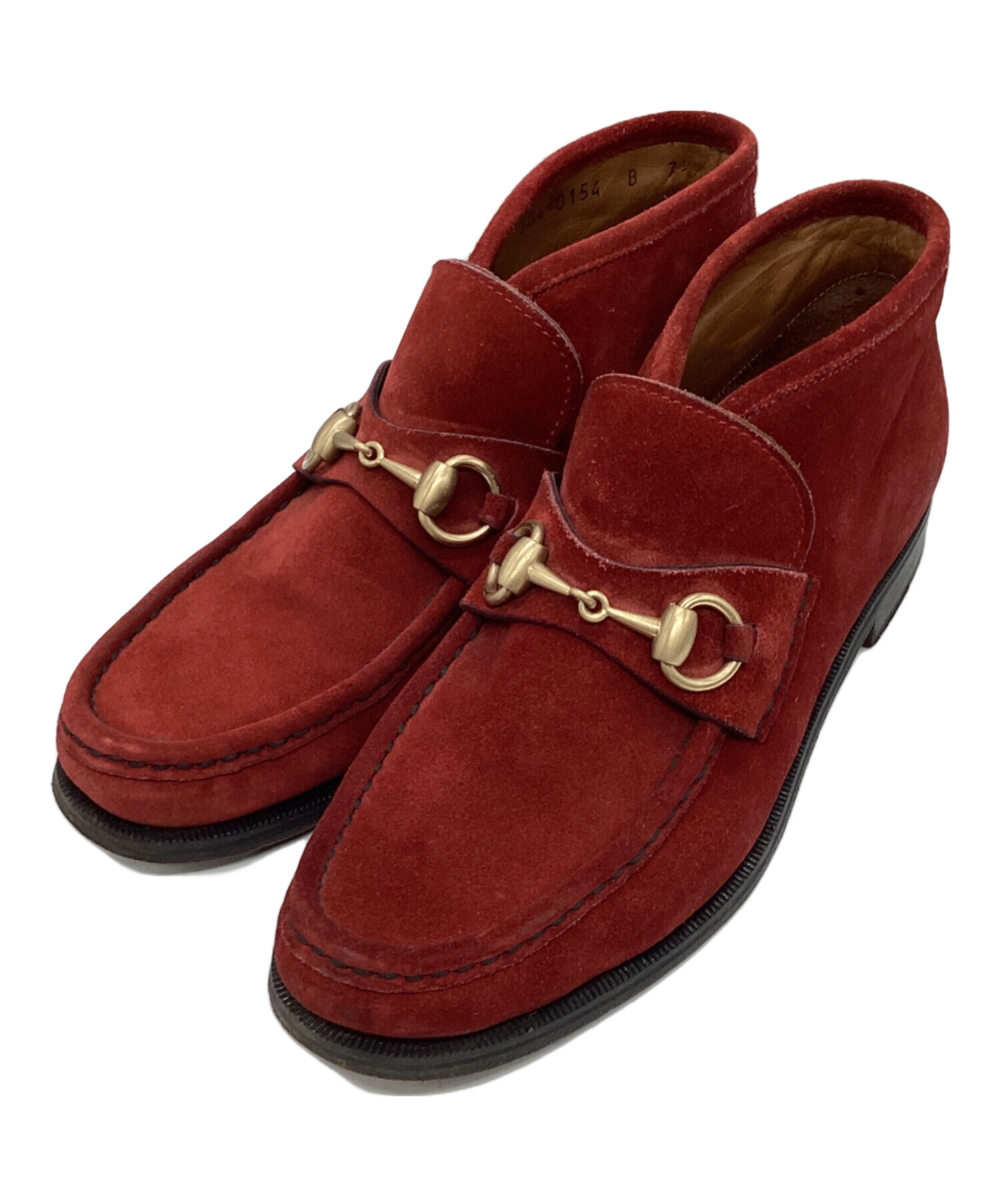 中古・古着通販】GUCCI (グッチ) ホースビットスエードシューズ レッド 