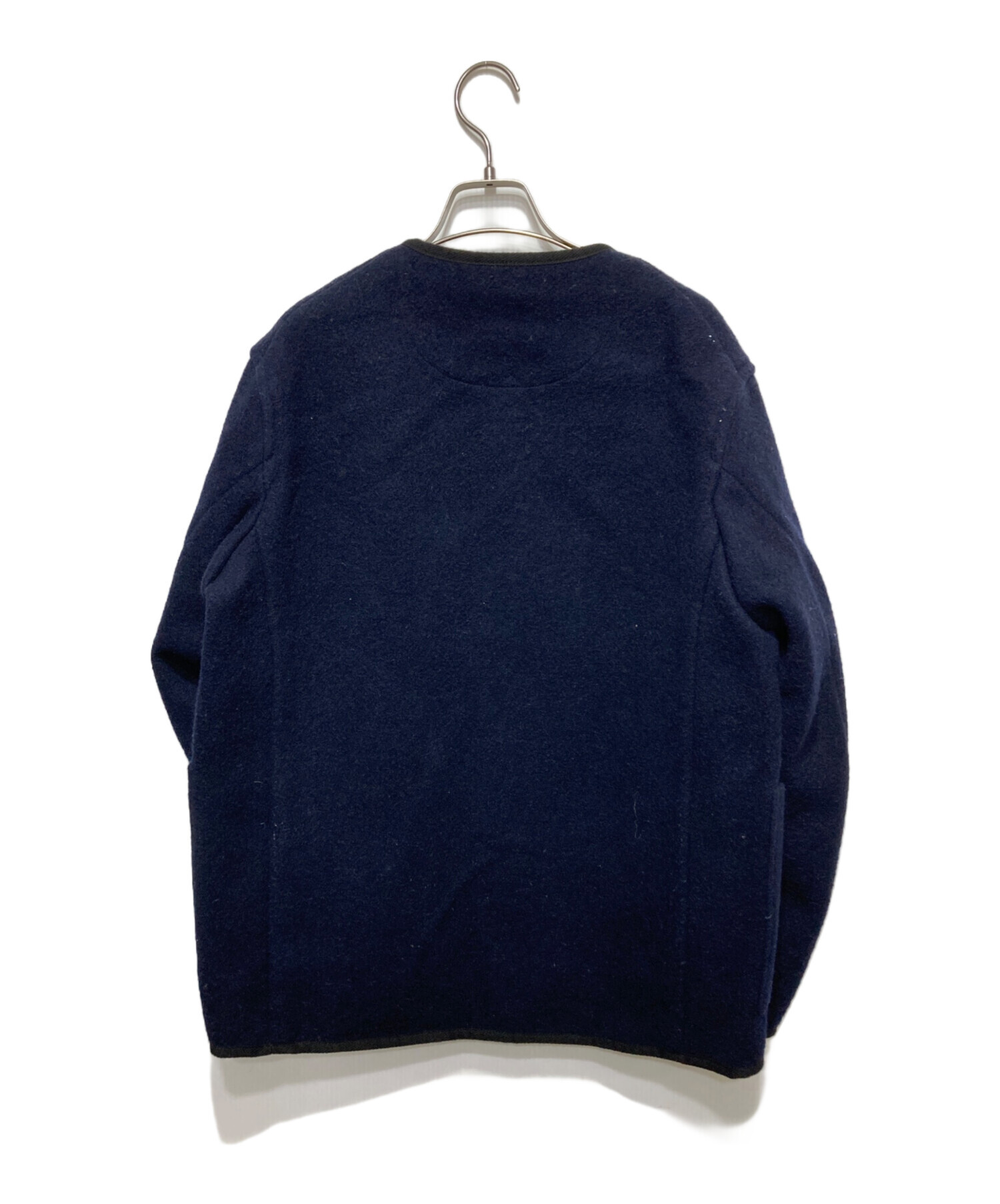 ☆【美品】ダントン ウールモッサノーカラージャケット ネイビー☆ 中古・古着通販】DANTON (ダントン) ウールモッサノーカラージャケット