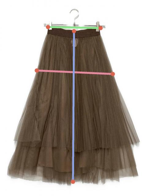 USED古着(ユーズドフルギ) {{fabiana filippi}} イタリア製 ロングフレアアシンメトリースカート リネンシルク レディース JPN：XS 【中古】【ブランド古着バズストア】 中古・古着通販】Fabiana Filippi (ファビアナフィリッピ) チュール