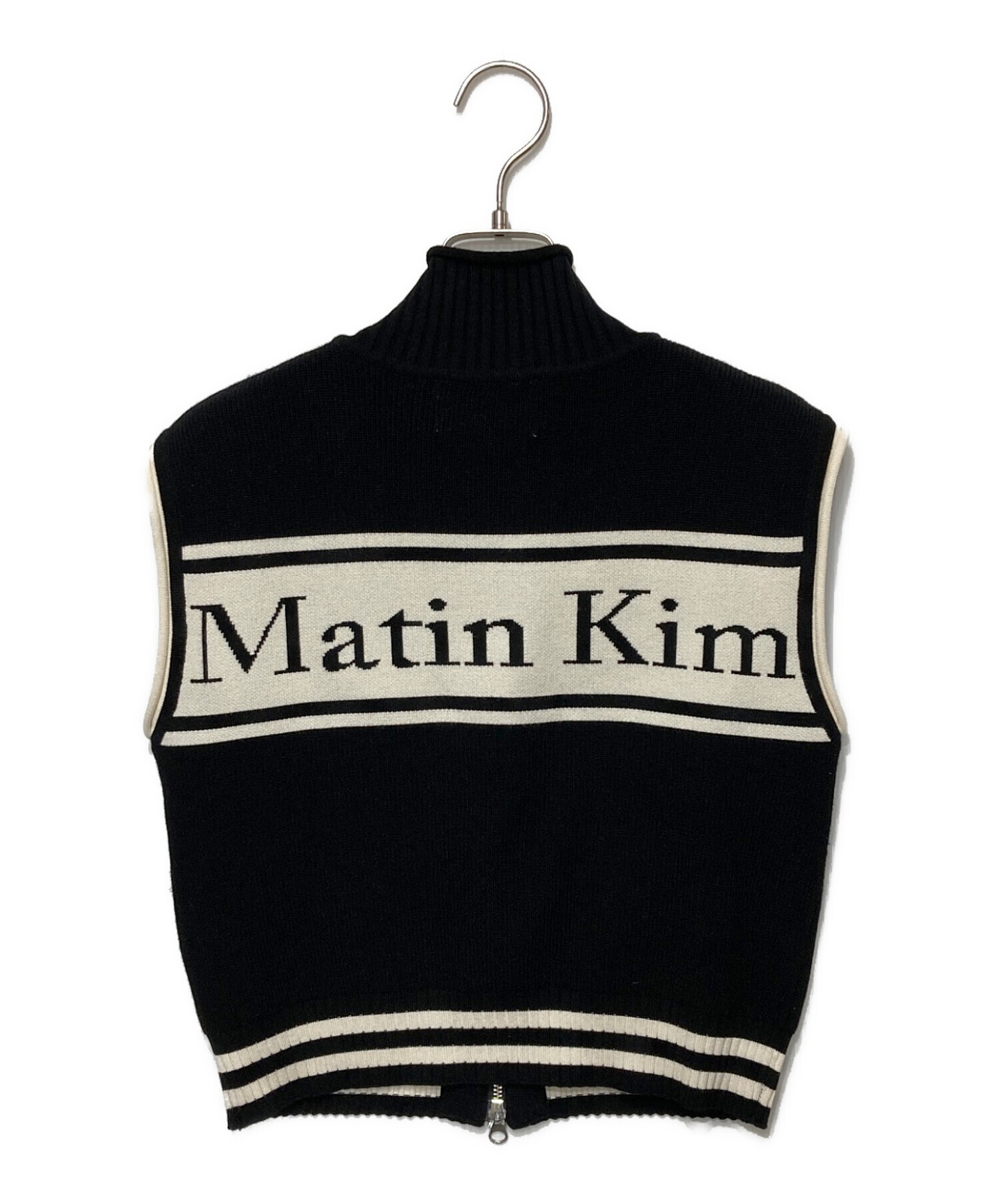 Matin Kim ブラック ニットベスト L Matin Kim ブラック ニットベスト Matin Kim (マーティン・キム