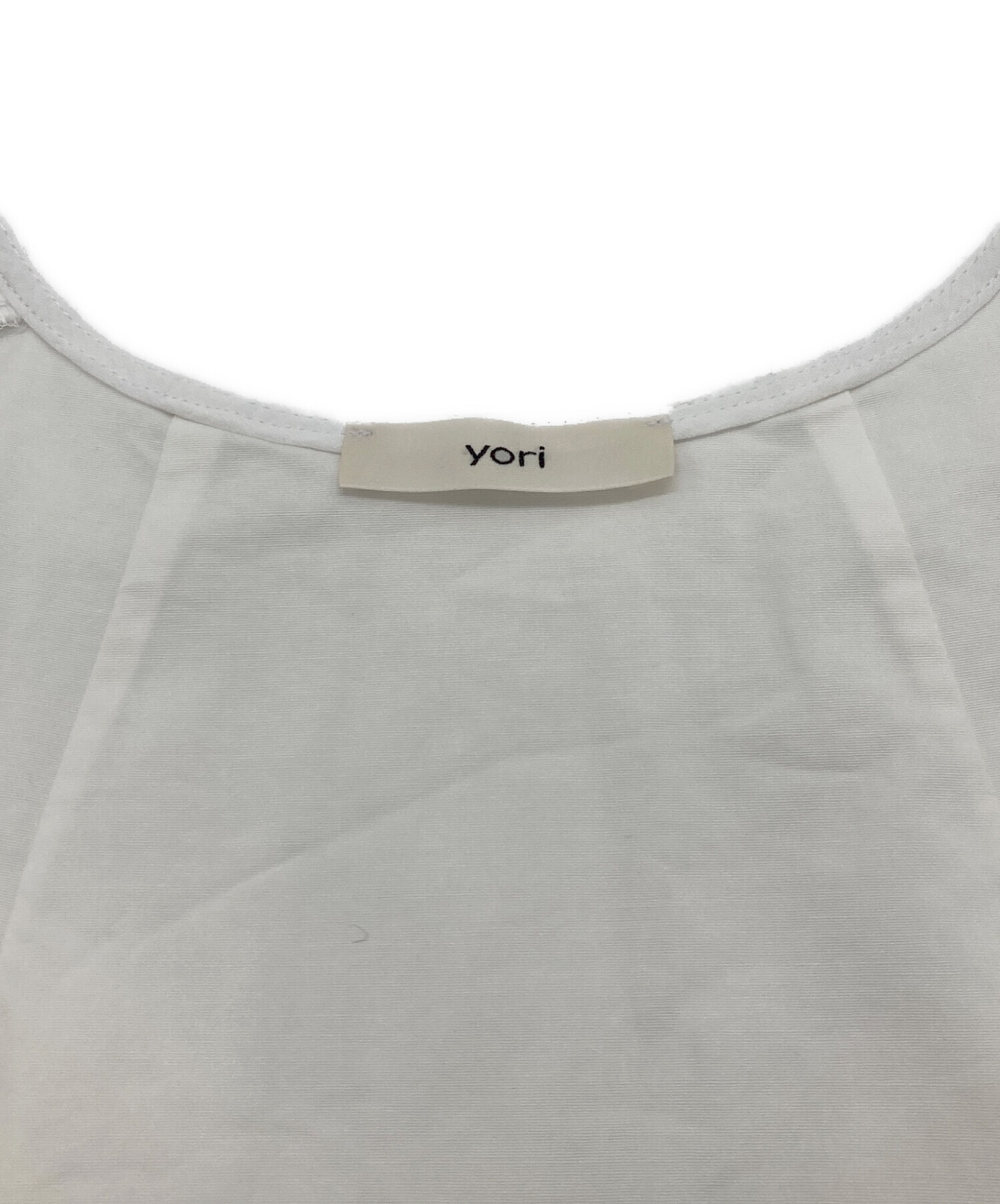 中古・古着通販】YORI (ヨリ) ウェッジラインブラウス ホワイト サイズ 