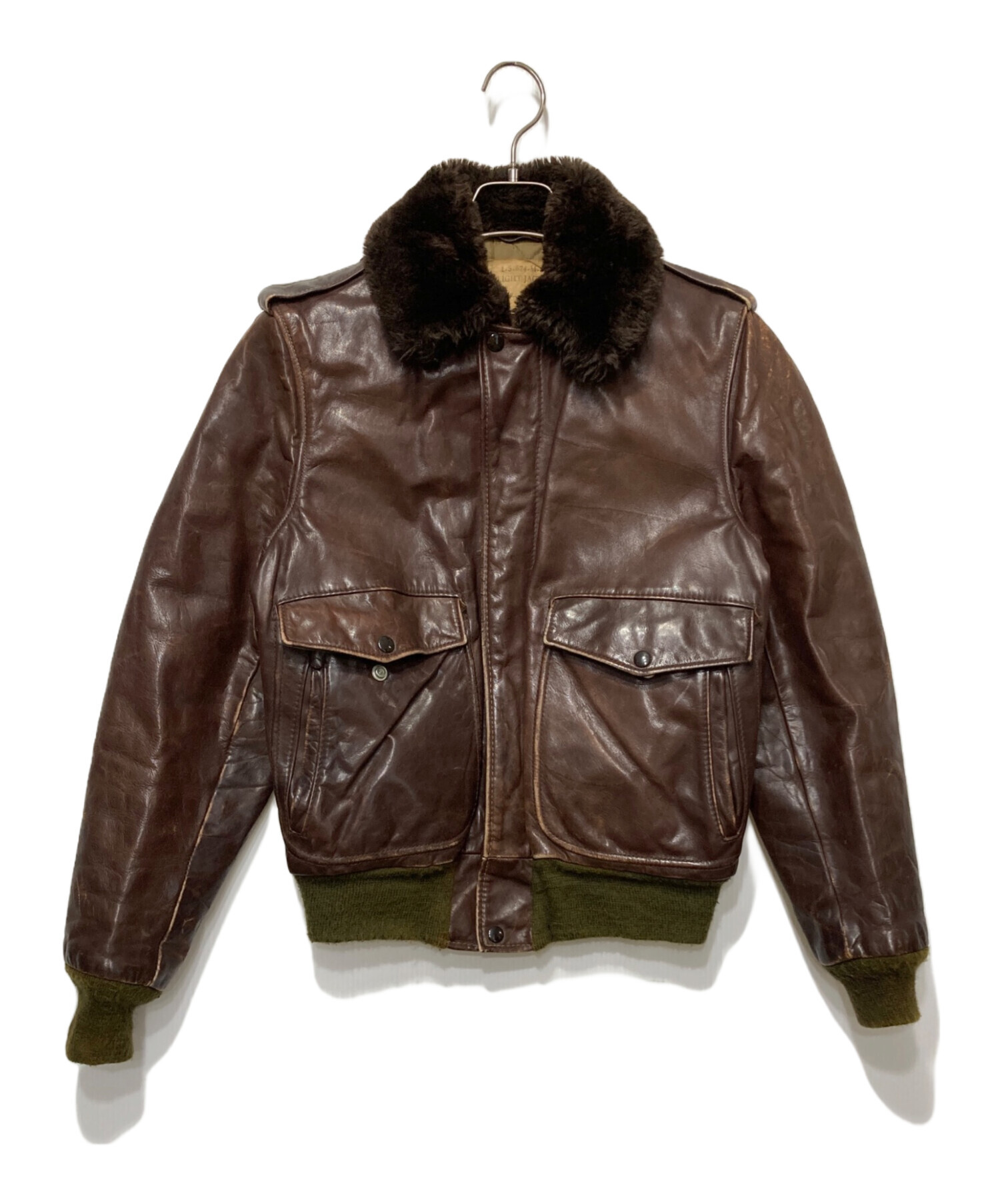 中古・古着通販】Schott (ショット) フライトジャケット ブラウン 