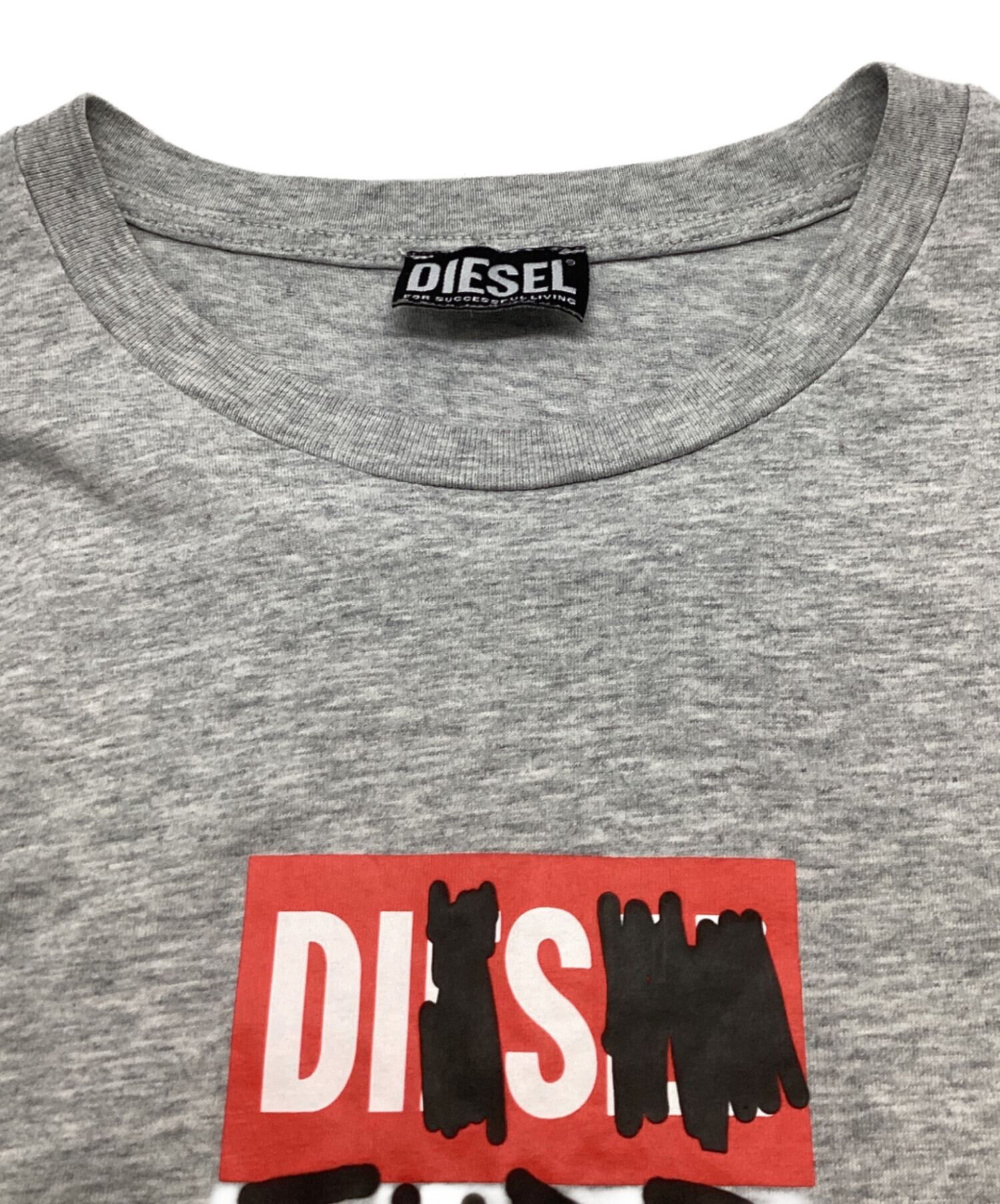 中古・古着通販】DIESEL (ディーゼル) プリントTシャツ グレー サイズ
