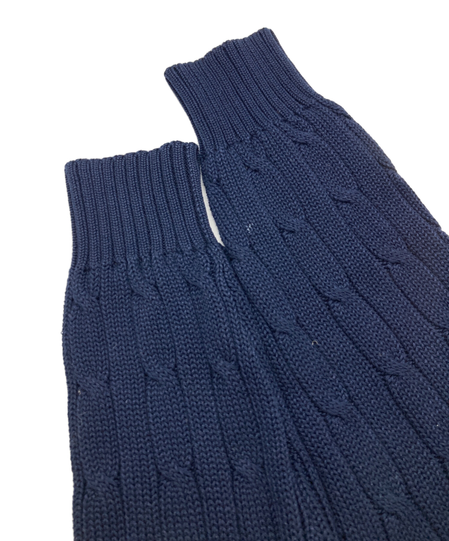 RALPHLAUREN/ラルフローレン　ケーブルニット　M コットン100% ネイビー 中古・古着通販】POLO RALPH LAUREN (ポロ・ラルフローレン) ケーブル