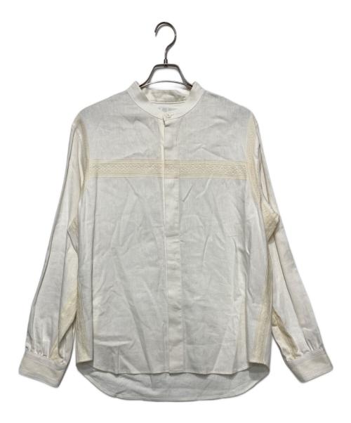 中古・古着通販】AAKU (アアク) レースデザインシャツ アイボリー