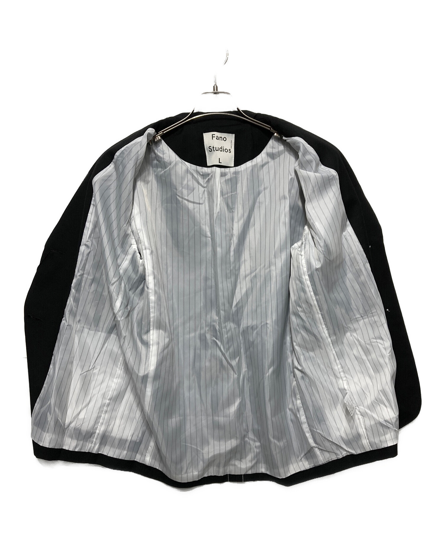 【Fano Studios】2ボタン　ホワイトステッチ　テーラードジャケット アーガイルステッチ ウールテーラードジャケット FD24W407【Fano