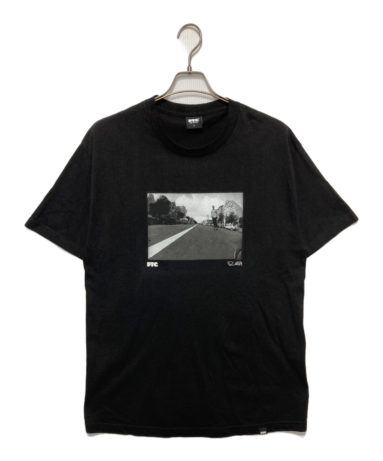中古・古着通販】FTC (エフティーシー) プリントTシャツ ブラック 