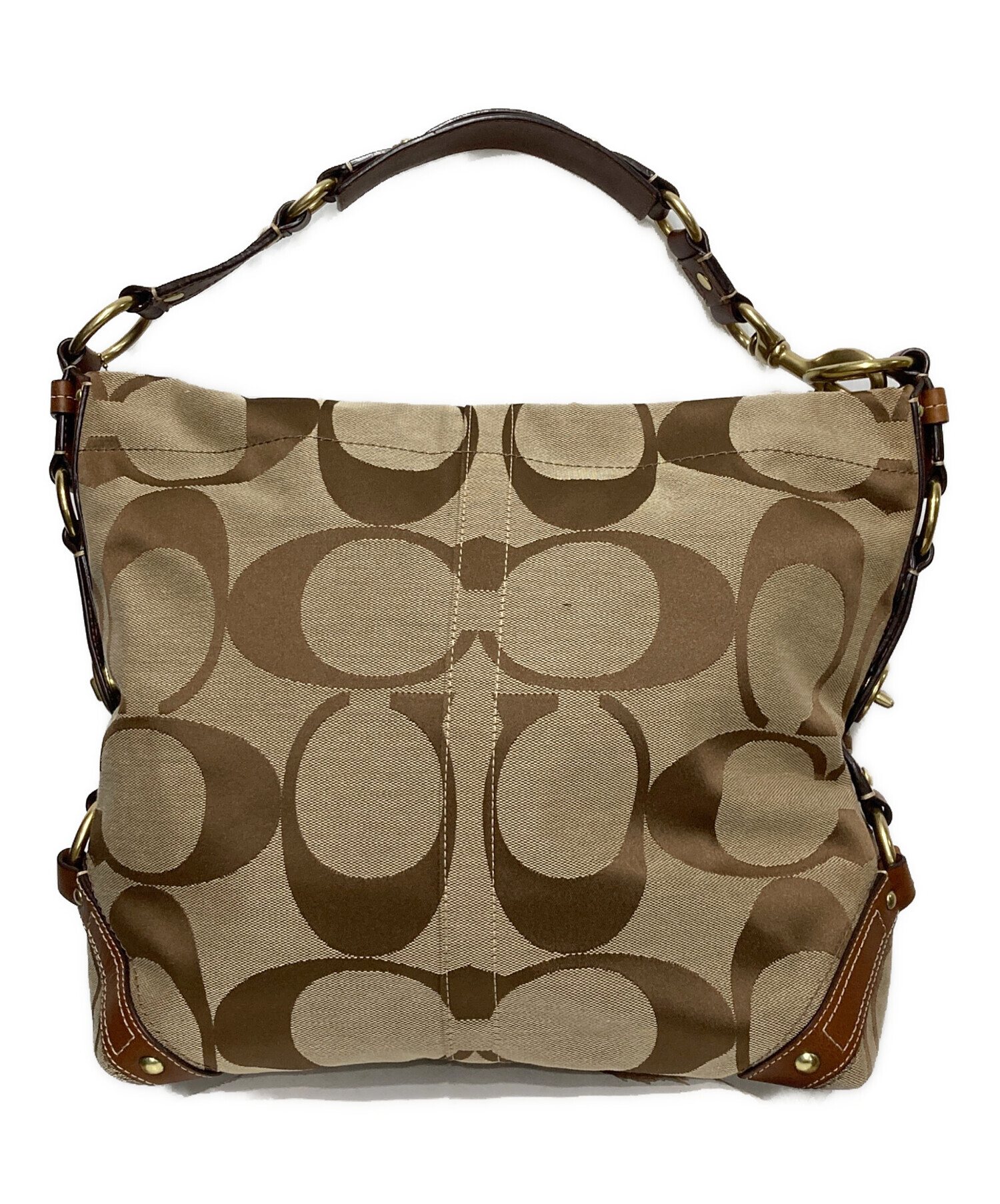 中古・古着通販】COACH (コーチ) ワンショルダーバッグ ベージュ 