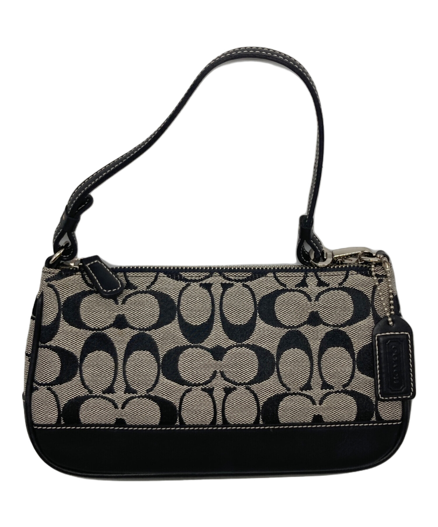 中古・古着通販】COACH (コーチ) シグネチャーハンドバッグ ブラック 
