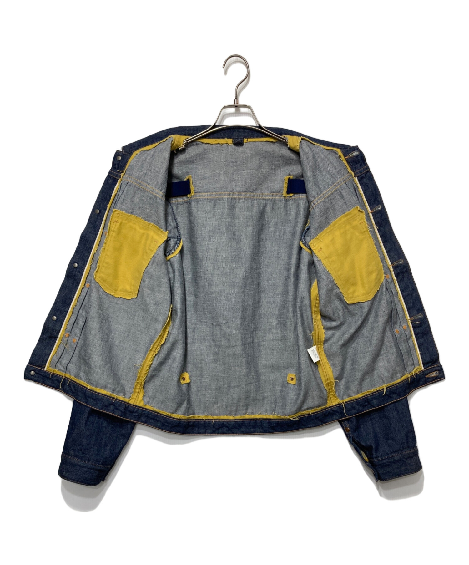 デ*ン様 TCB jeans リバーシブル イエロー ネイビー Tシャツ 42 SURE'S 40's Reversible Tee *featureing TCB Jeans