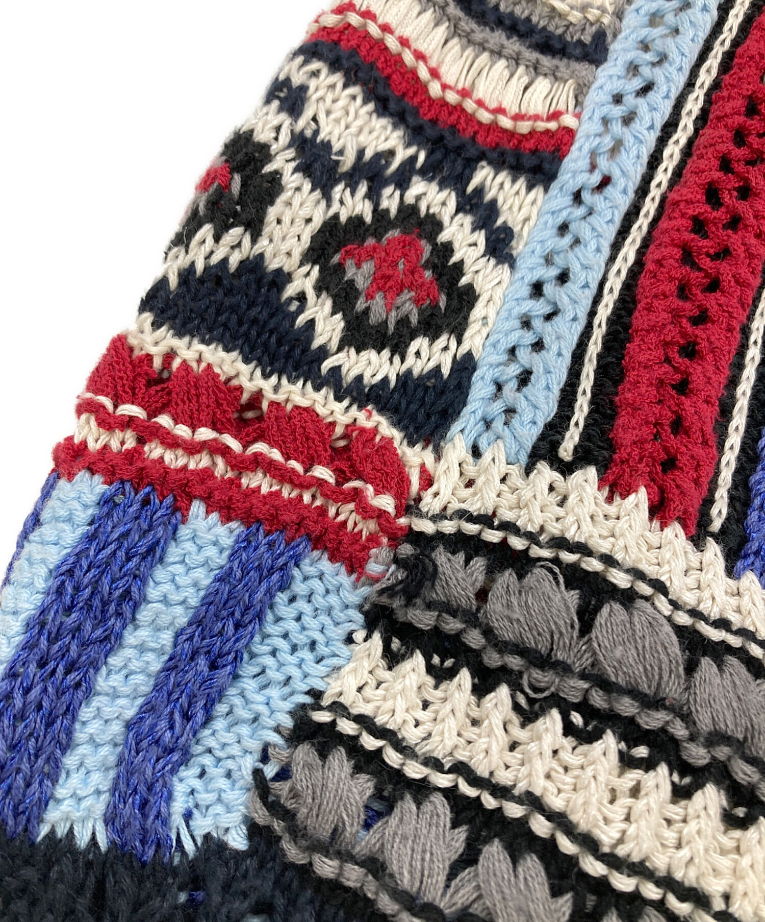 中古・古着通販】FICCE (フィッチェ) 透かし編みニット ネイビー 